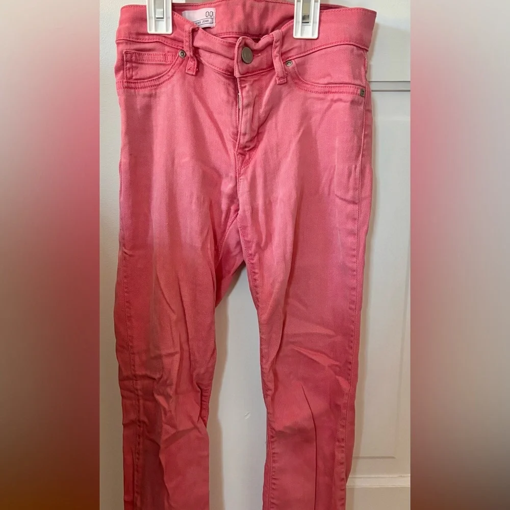 GAP Pink Skinny Jeggings Size 00 Stretch Denim Mid Rise Pants Womens